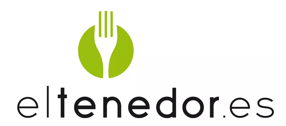 Logo "ElTenedor" com garfo estilizado verde e branco.